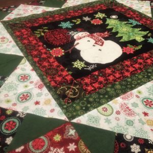 Holly Jolly Panel Quilt Kit 48" x 48" Featuring fabrics from the Holly Jolly collection by Jennifer Brinley