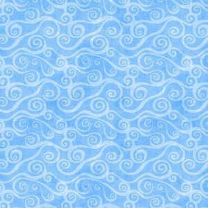 Blue Swirly Scroll 108in Wide Back Flannel 5752-400